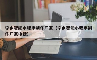 淮北宁乡智能小程序制作厂家（宁乡智能小程序制作厂家电话）